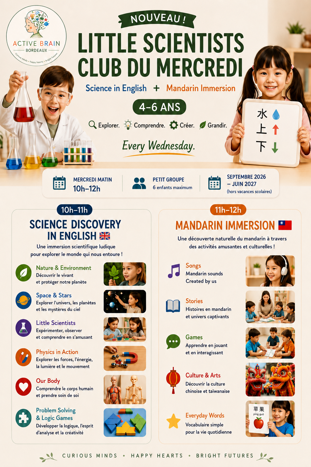 Monthly Little Scientists Club for ages 4–6 — Science in English and Mandarin Discovery